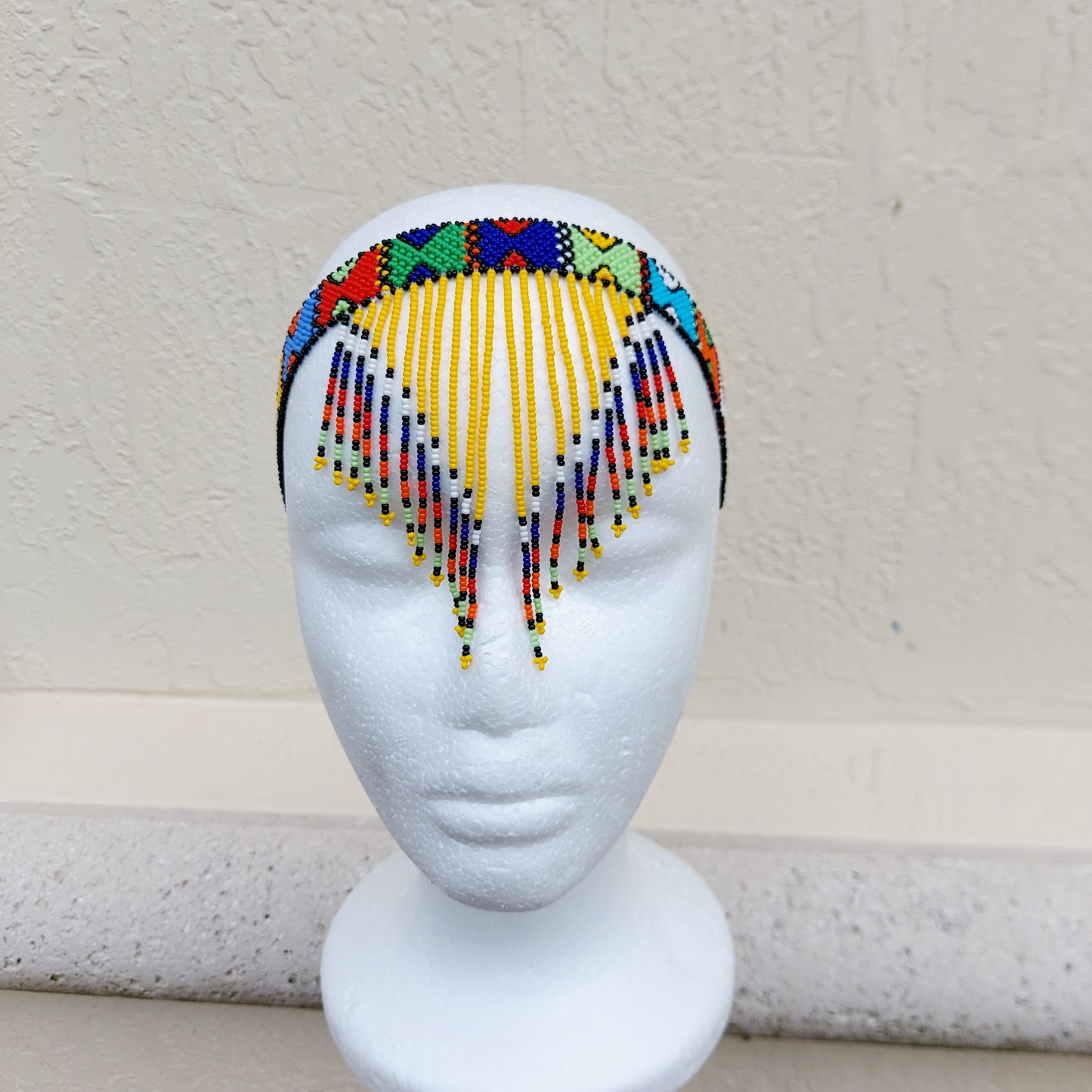 Yellow tassel Headband/choker