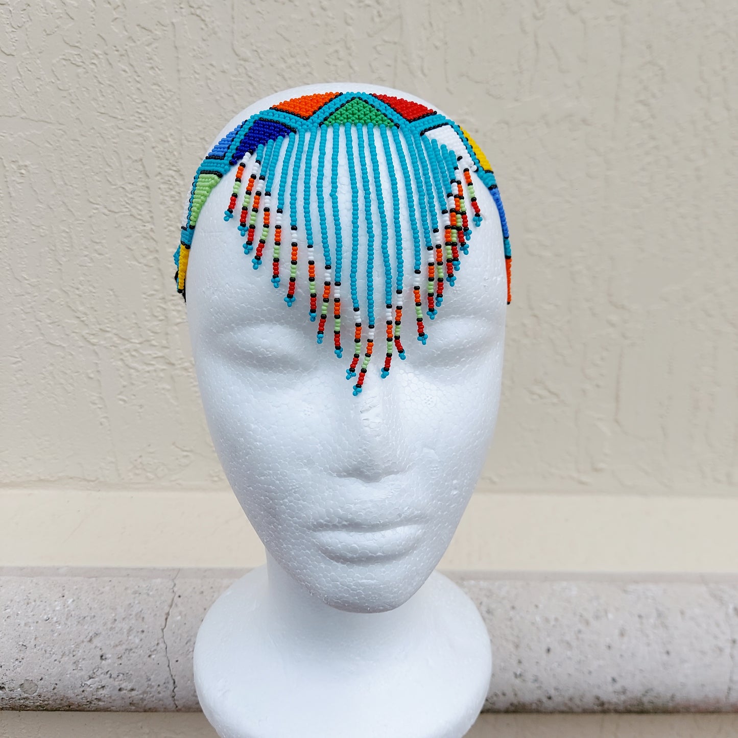 Teal tassel Headband/choker