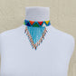 Teal tassel Headband/choker