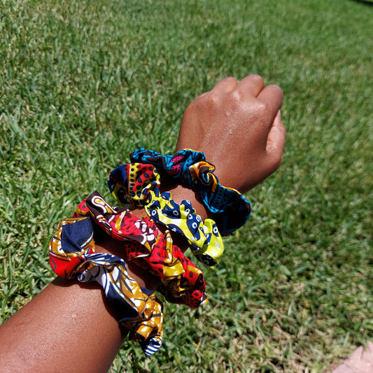 African Print Scrunchies