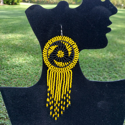 2 color Beaded Zulu Earrings