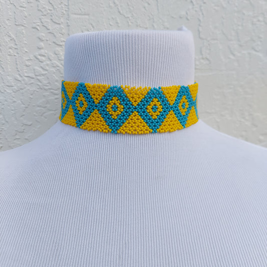 2 Color Beaded Zulu Choker