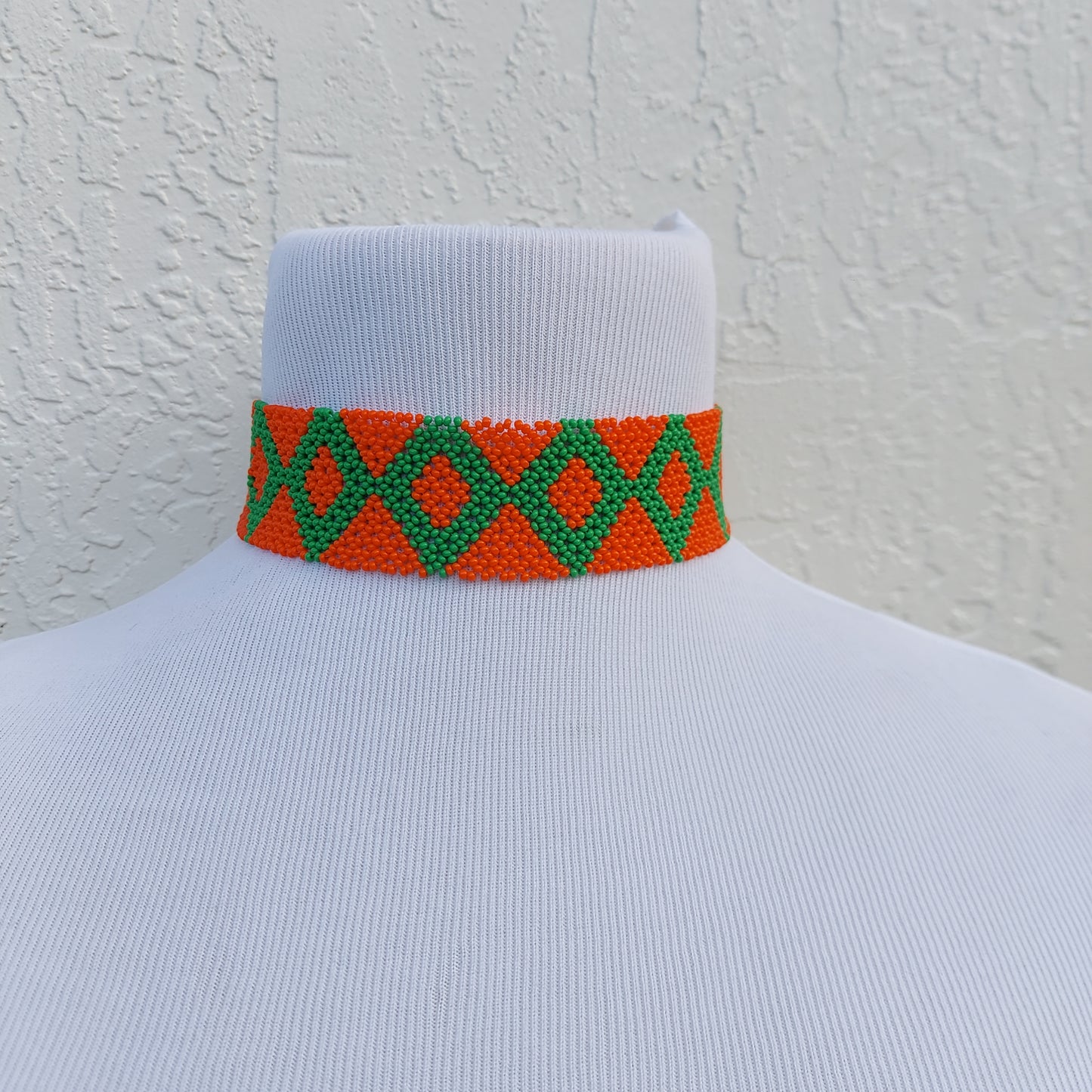 2 Color Beaded Zulu Choker