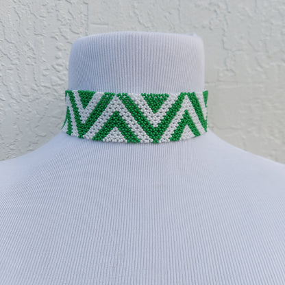 2 Color Beaded Zulu Choker