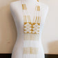 Gold and White Zulu Unisex Necklace