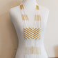 Gold and White Zulu Unisex Necklace