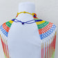 Beaded  Bib Zulu Necklace .  Women's jewelry