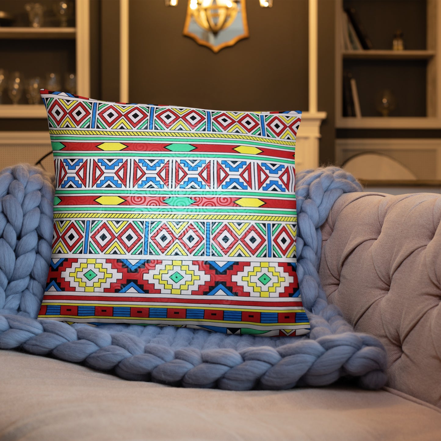 Ndebele Print Basic Pillow