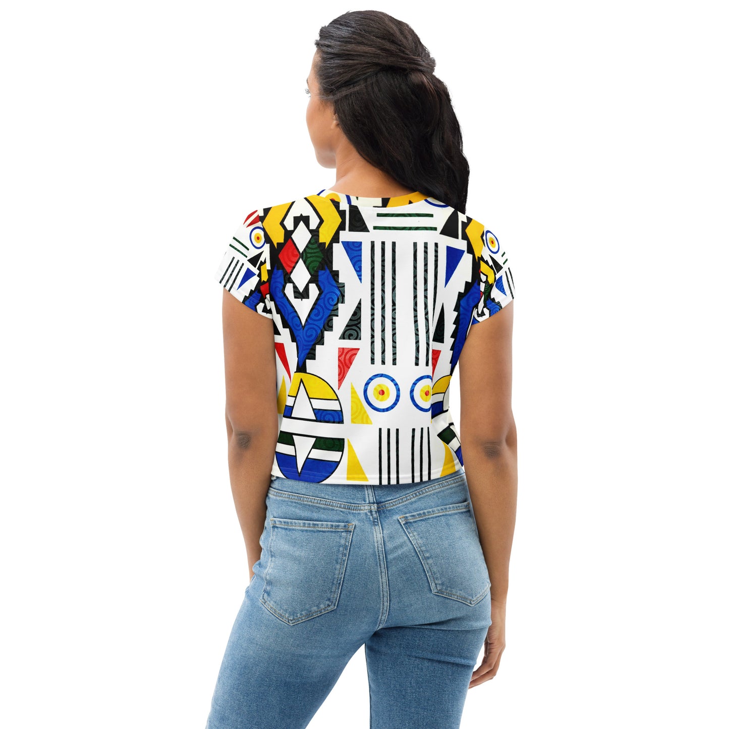 Ndebele Print All-Over Print Crop Tee