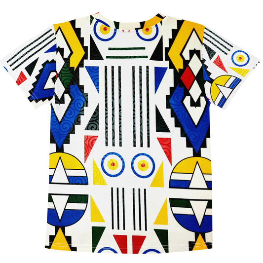 Ndebele Print Kids crew neck t-shirt