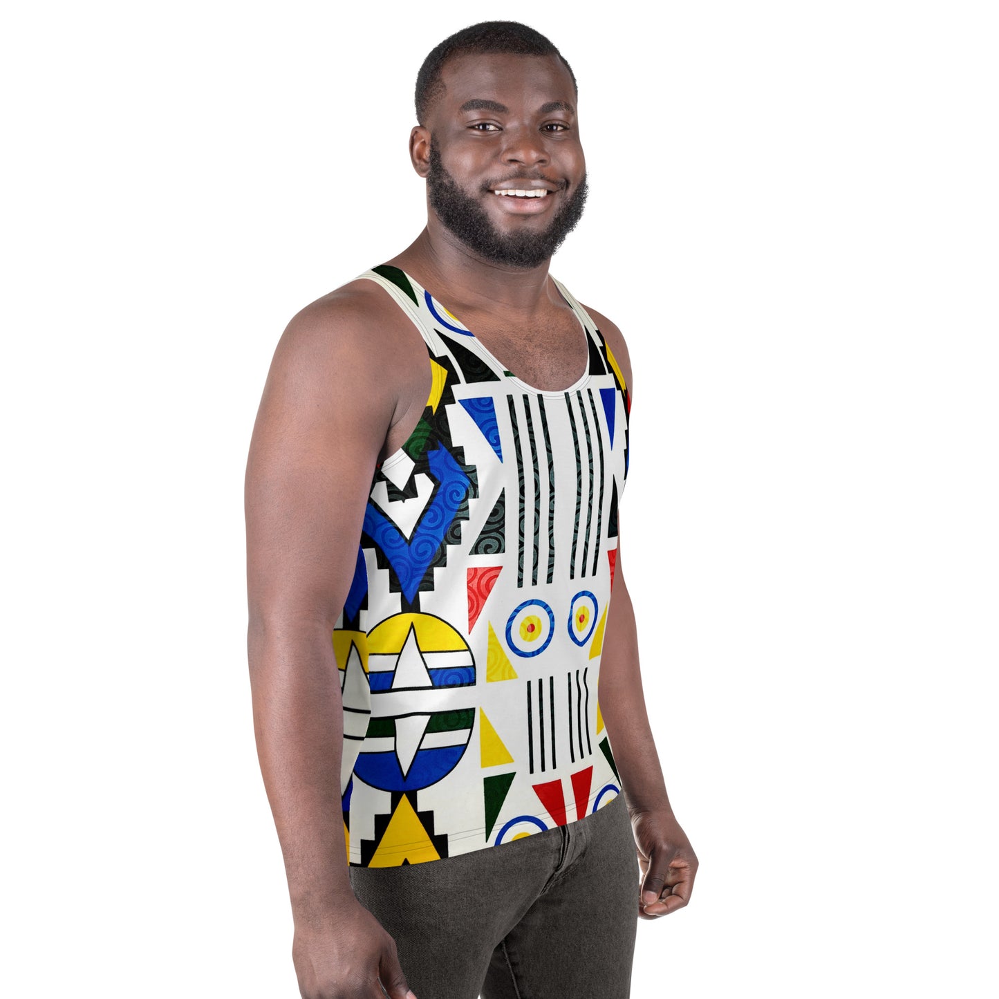 Ndebele Print Unisex Tank Top