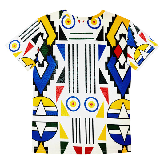 Ndebele Print Youth crew neck t-shirt