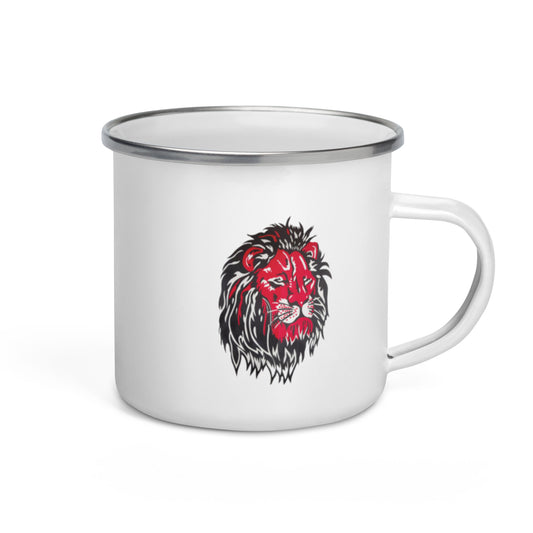 Ancestral Red Lion Enamel Mug
