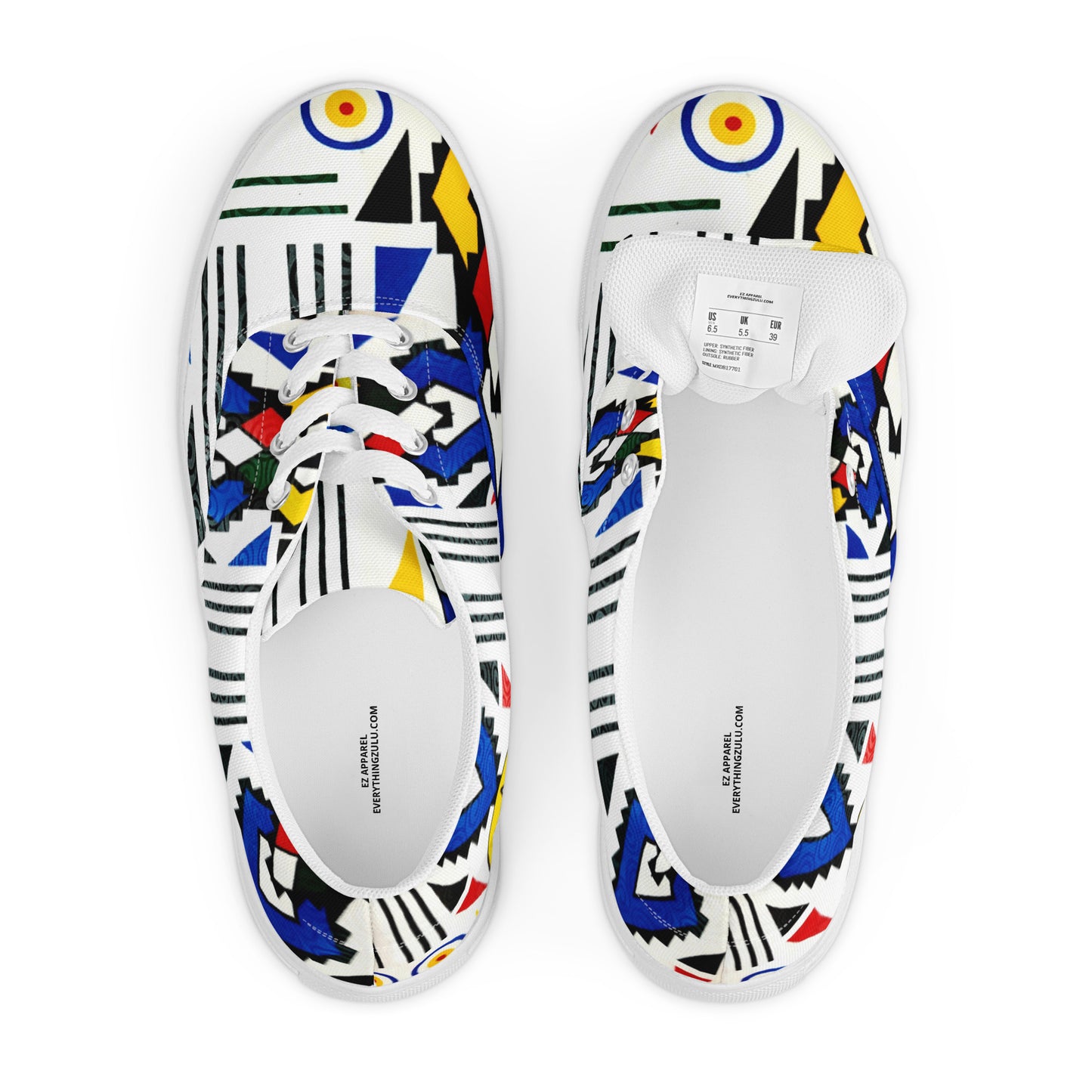 Ndebele Print Women’s lace-up canvas shoes