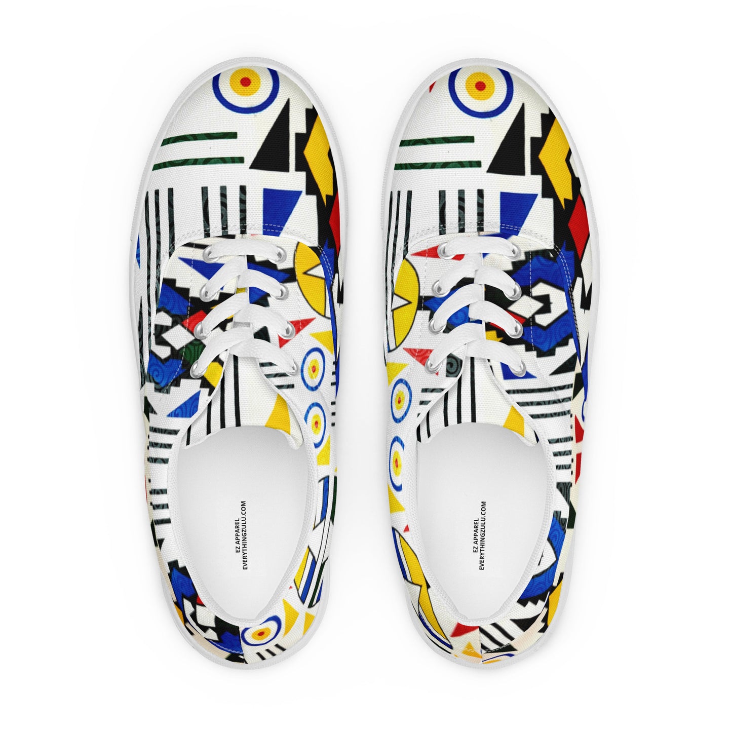 Ndebele Print Women’s lace-up canvas shoes