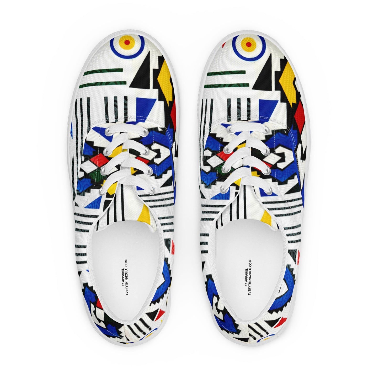 Ndebele Print Women’s lace-up canvas shoes