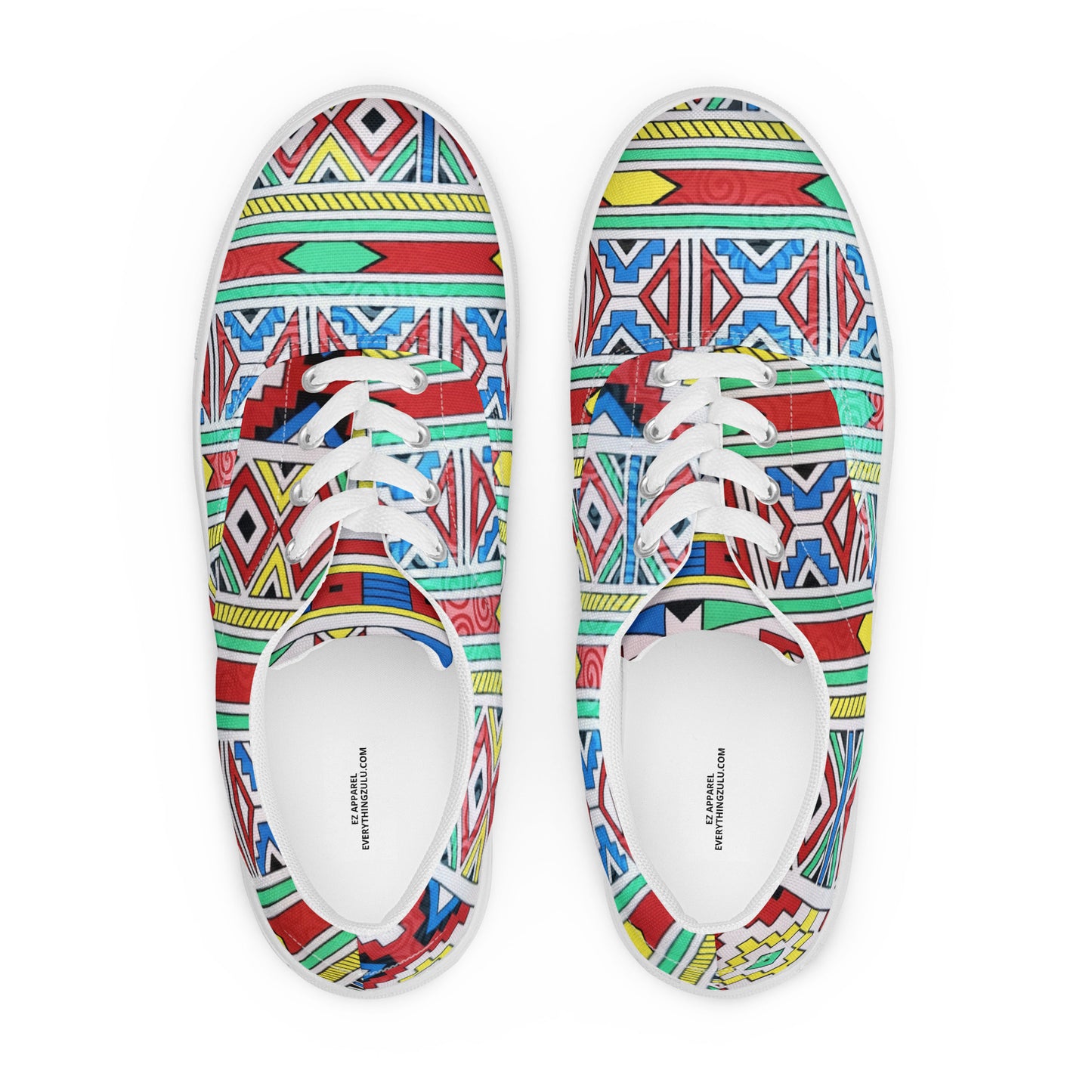 Ndebele Print Women’s lace-up canvas shoes