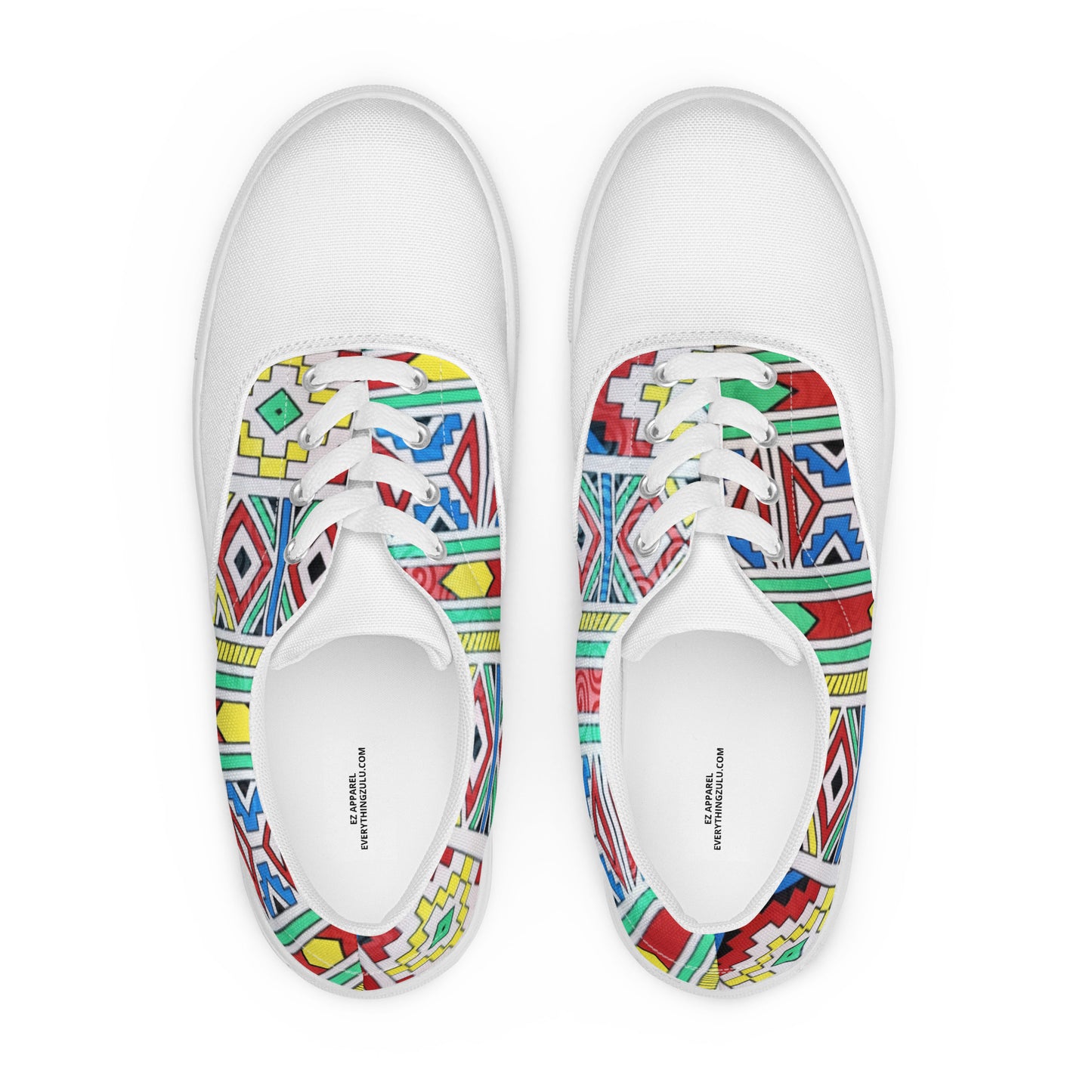 Ndebele Print Women’s lace-up canvas shoes