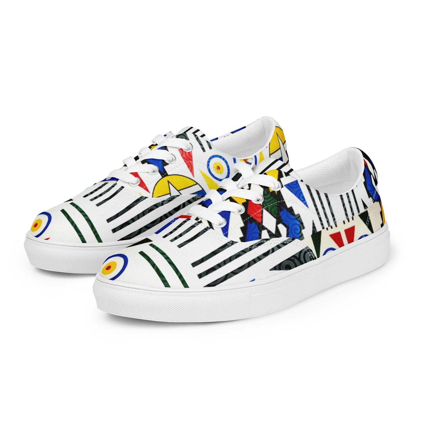 Ndebele Print Women’s lace-up canvas shoes