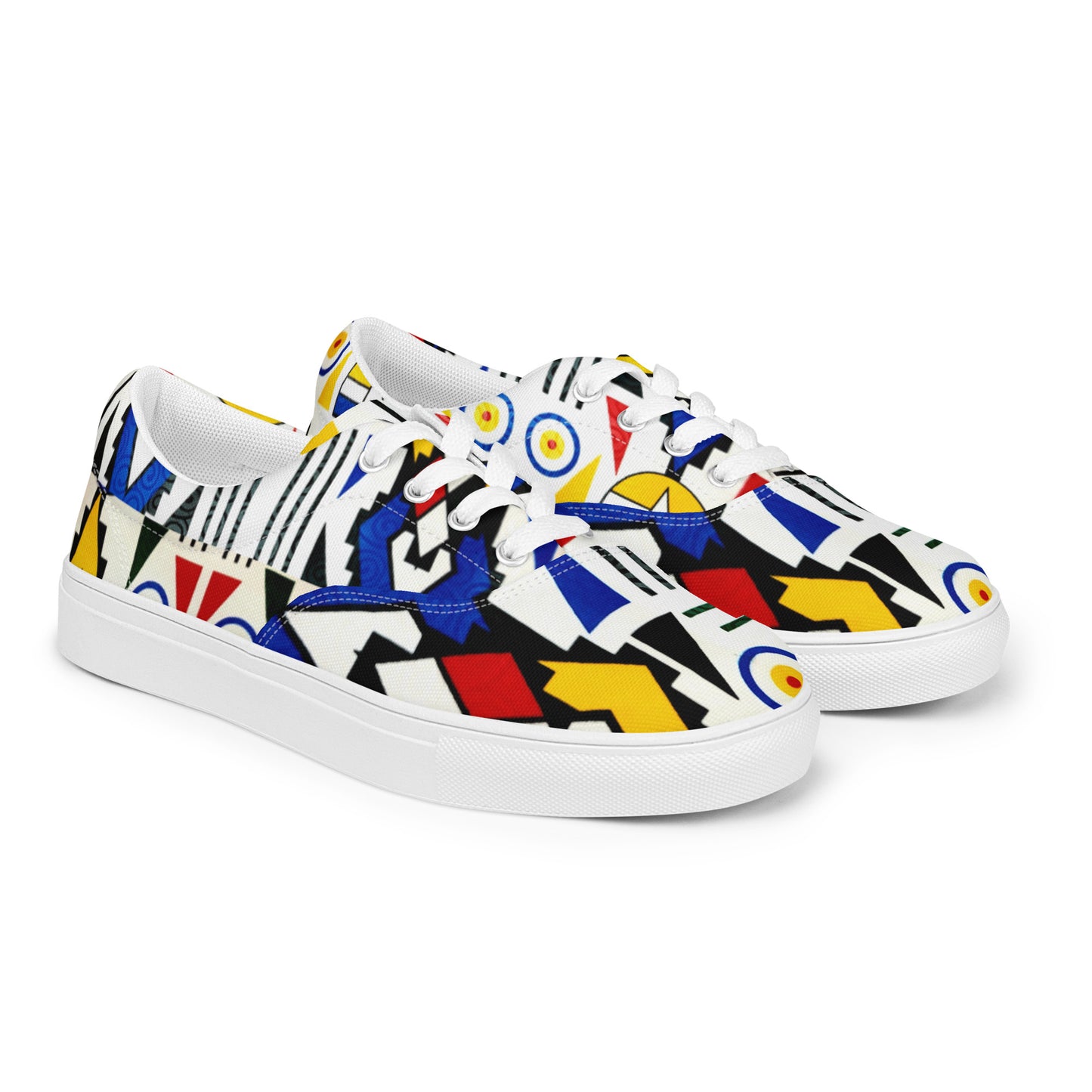 Ndebele Print Women’s lace-up canvas shoes